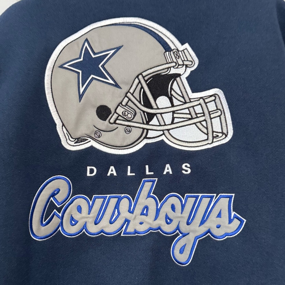 NFL Dallas Cowboys Navy and White Varsity Jacket - Picture 3 of 6